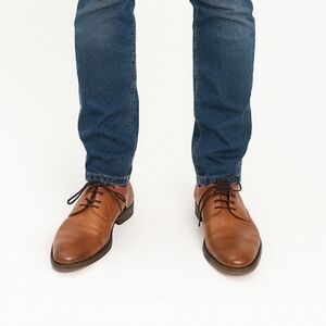 Alfani Men's Greg 8046 brown tan leather shoes size 9.5 Derby business office